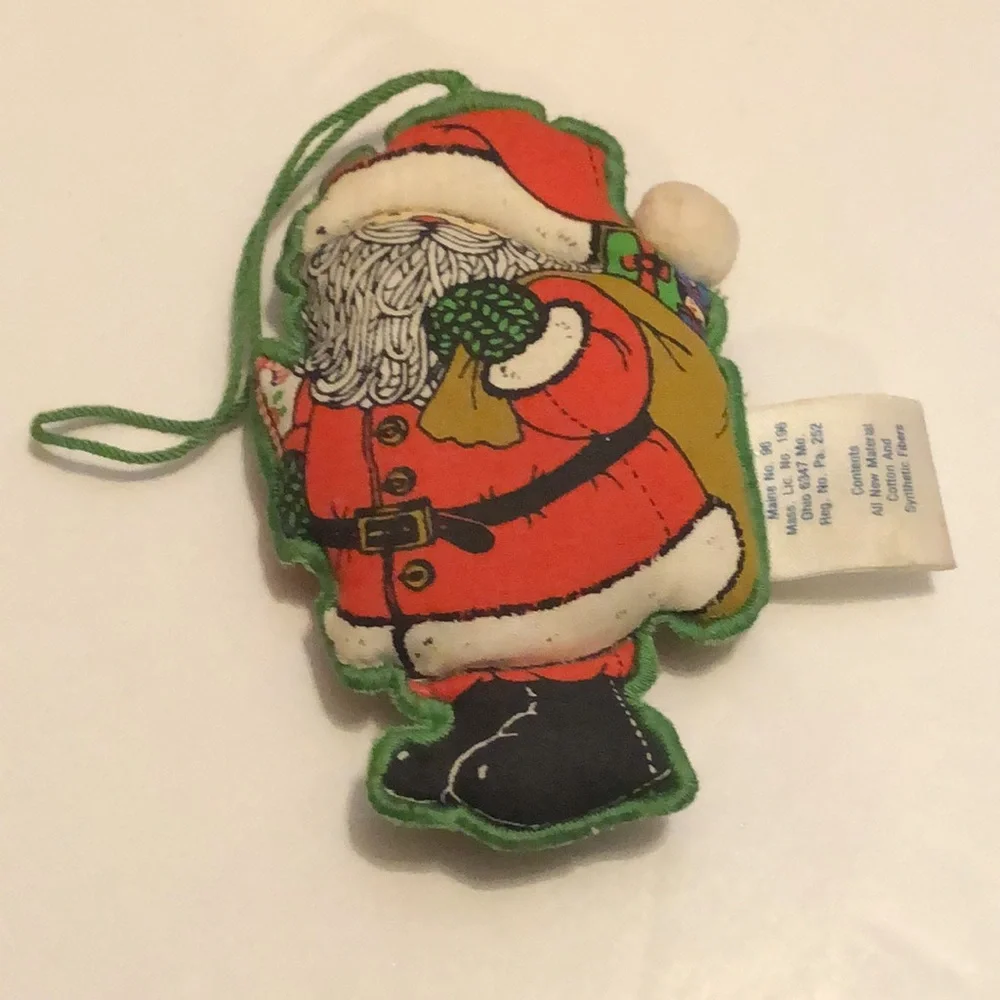 Hallmark 1974 Fabric Christmas Ornaments 1970s Hallmark Fabric Ornaments